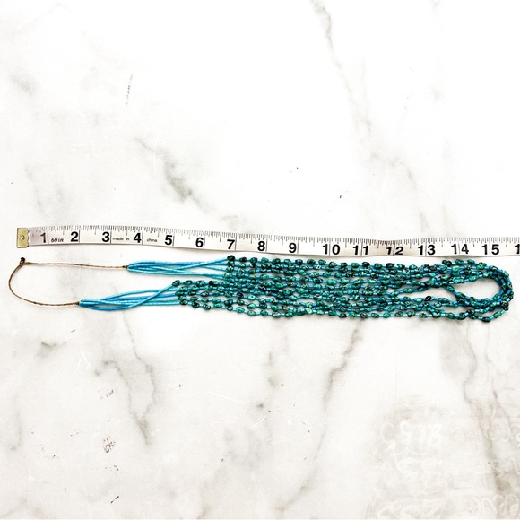 Handcrafted • Turquoise Multi Strand Necklace - Picture 6 of 6